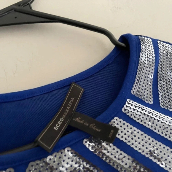 BCBG Maxazria sequin dress party xxs blue - Picture 4 of 7